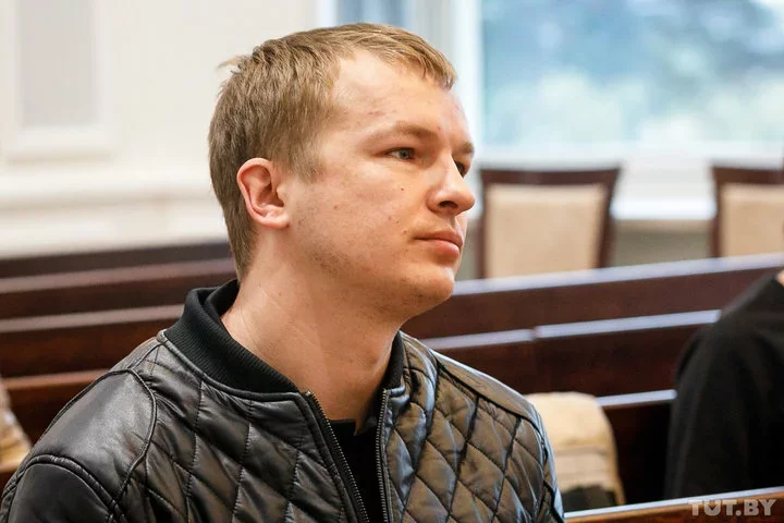 Максим Дышлевич во время апелляции по делу в Верховном суде. Фото: Ольга Шукайло, TUT.BY