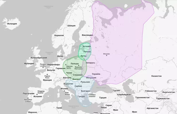 Ареал, откуда происходили предки Антося Гарковича. Карта: архив Натальи Гаркович