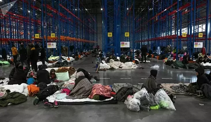 Мигранты в центре "Брузги". Фото: БелТА