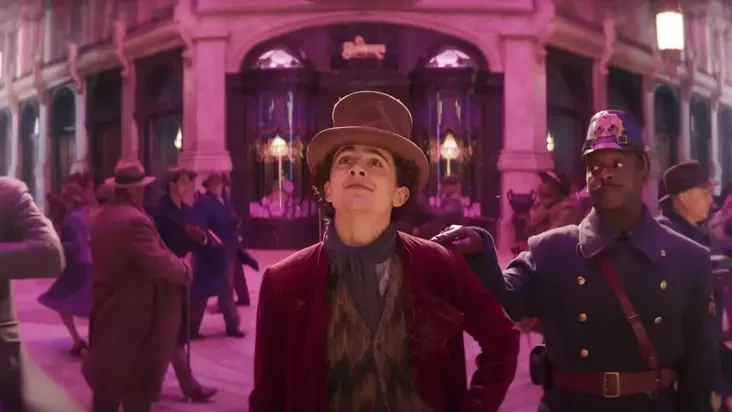 Timothée Chalamet as Willy Wonka 