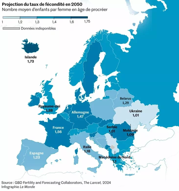 Indeks naradžalnaści ŭ 2050 hodzie Indieks roždajemosti v 2050 hodu Fertility index in 2050 