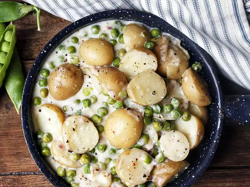 Creamed Peas and Potatoes