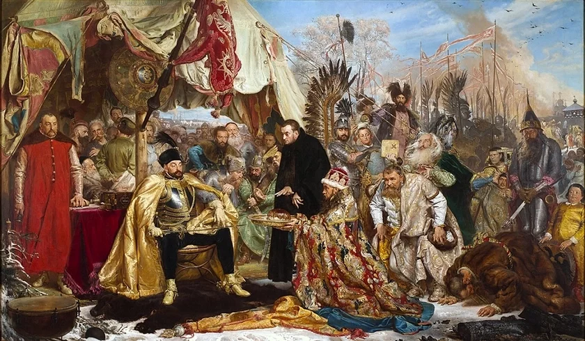 Jan Matiejko Stiefan Batorij pod Pskovom Jan Matejka Stefan Batory pad Pskovam Jan Matiejka Stefan Bathory near Pskov