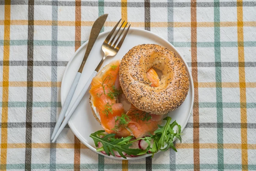 Salmon bagel