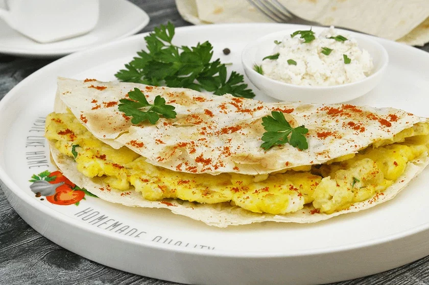 Omelette lavash